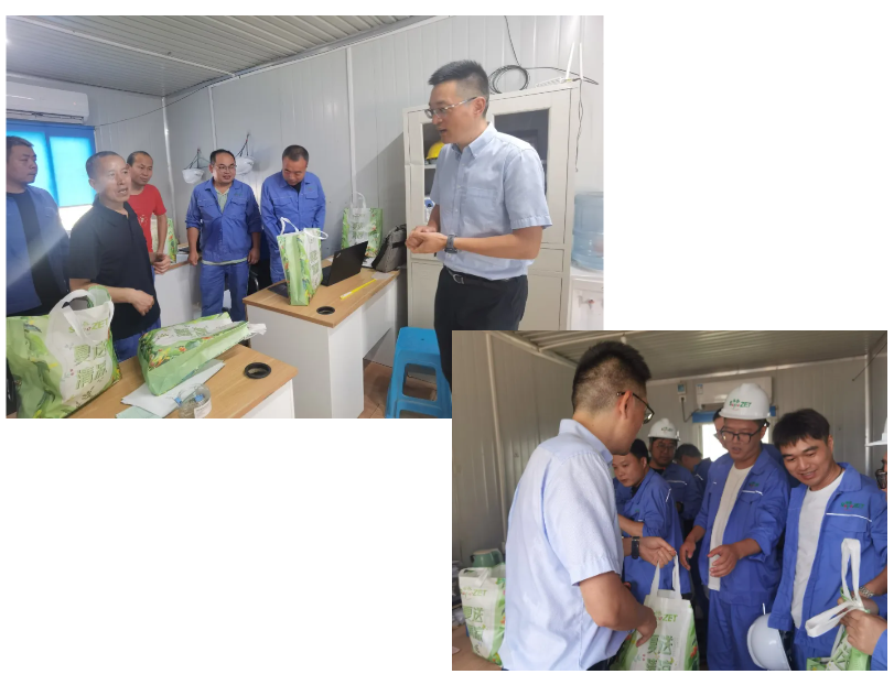 关怀一线 致敬匠心 | DG视讯股份开展项目现场夏日“送清凉”慰问活动